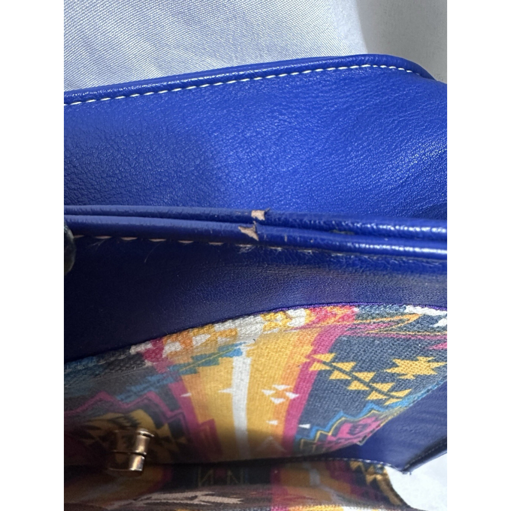 Cirque Du Soleil Blue Bag With Yellow Handle Aztec Print No Shoulder Strap - Picture 14 of 16